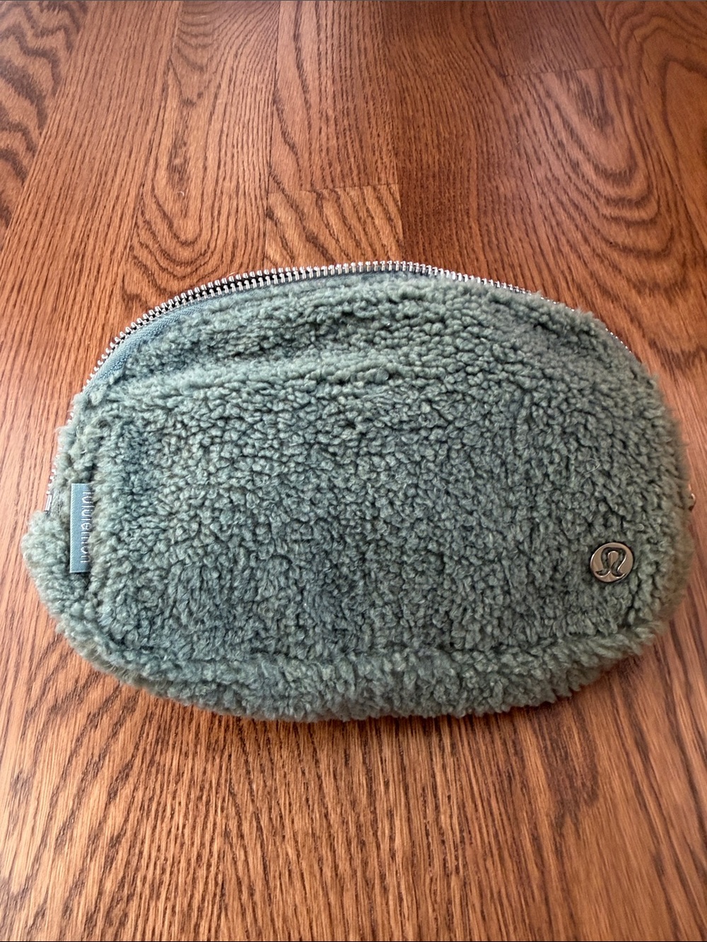 lululemon athletica Olive Green Sherpa Zip Pouch